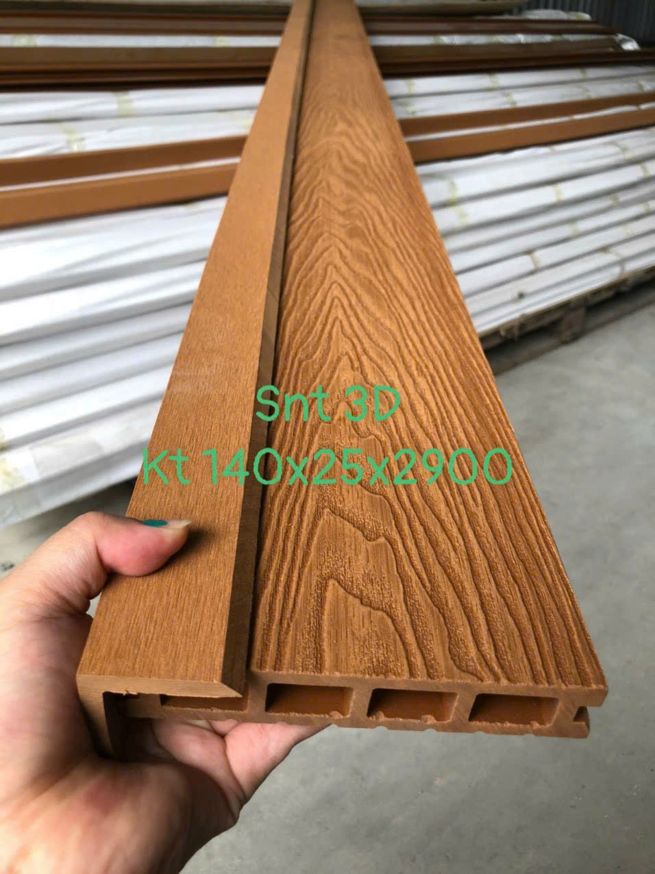 Sàn gỗ ngoài trời ASIA-D14025 - Dòng lỗ vuông 3D