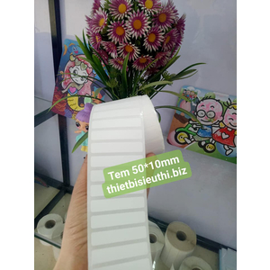 Giấy in tem nhiệt 50*10mm cuộn 30m