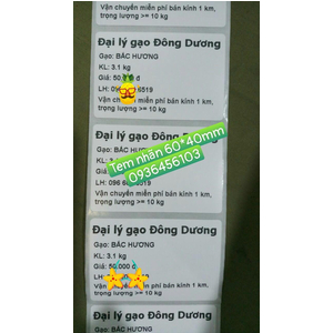 Giấy in tem mã vạch 1 tem 60*40mm