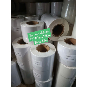 Giấy in tem cân điện tử 58*40mm - cuộn 30m