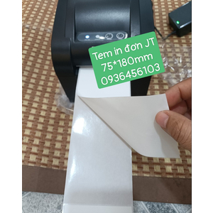 Giấy in tem mã vận đơn J&T Express khổ 75*180mm in qua điện thoại