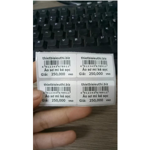 Giấy in tem mã vạch 2 tem khổ 35*22mm