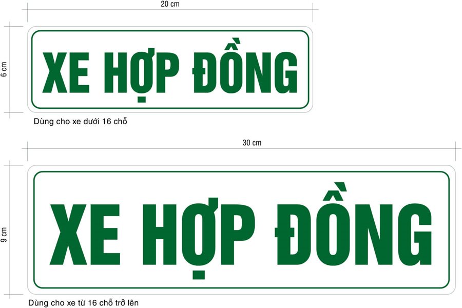 Những mẫu tem xe phản quang hợp đồng