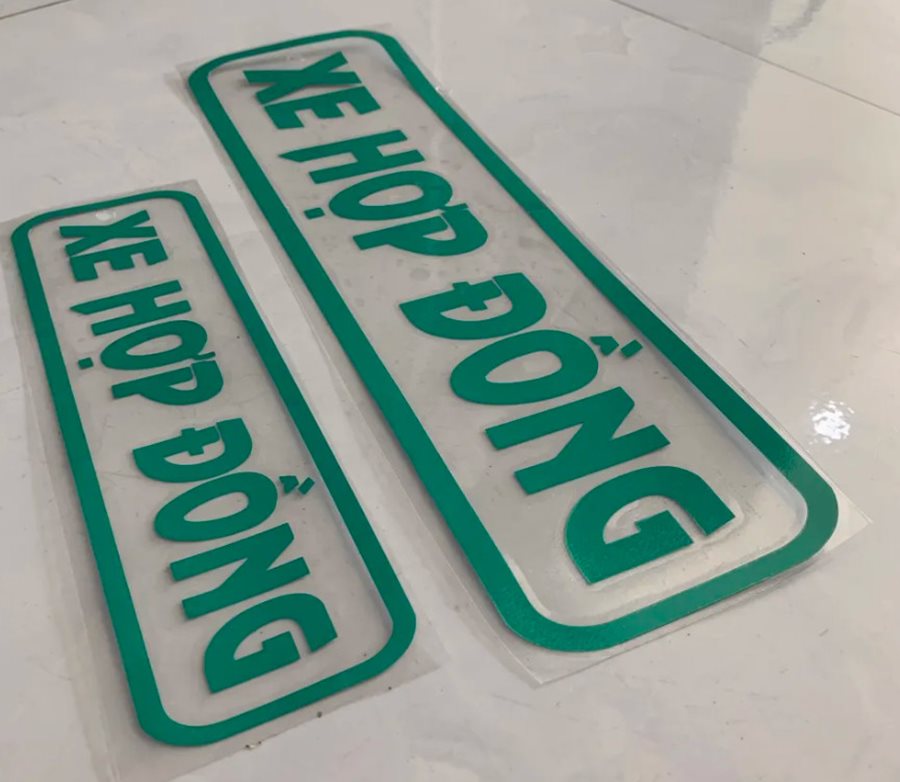 Tem xe hợp đồng phản quang