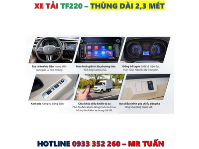 GIÁ XE TẢI TF220 THÙNG LỬNG TẢI 990KG MỚI NHẤT