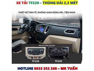 GIÁ XE TẢI TF220 THÙNG LỬNG TẢI 990KG MỚI NHẤT