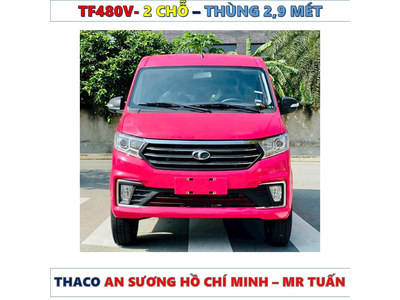 XE TẢI VAN THACO TF480V 2 CHỖ THÙNG 2,9 MÉT MỚI NHẤT