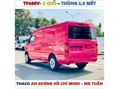 XE TẢI VAN THACO TF480V 2 CHỖ THÙNG 2,9 MÉT MỚI NHẤT
