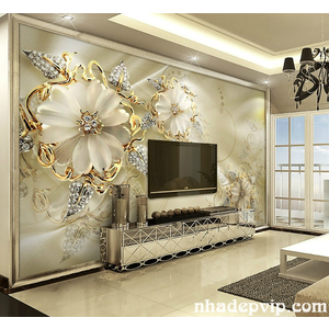 GẠCH 3D TƯỜNG HOA TH25