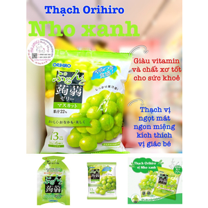 Thạch ORIHIRO 1 vị nho xanh - 6 gói 🇯🇵