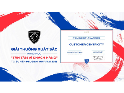 THACO AUTO TIẾP TỤC KHẲNG ĐỊNH DẤU ẤN TẠI PEUGEOT AWARDS 2025