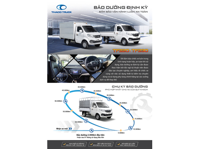 THACO AUTO TRIỂN KHAI ÁP DỤNG GÓI BẢO DƯỠNG ĐỊNH KỲ MỚI DÀNH CHO DÒNG XE TẢI NHỎ MÁY XĂNG TF220/TF230.