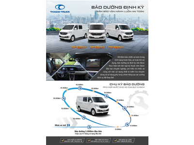 THACO AUTO TRIỂN KHAI ÁP DỤNG GÓI BẢO DƯỠNG ĐỊNH KỲ MỚI DÀNH CHO DÒNG XE TẢI VAN TF420V-TF450V-TF480V.