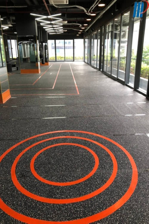 Thảm cuộn cao su phòng Gym KT 1mx10m bề mặt thảm EPDM PN-RUBBER P001