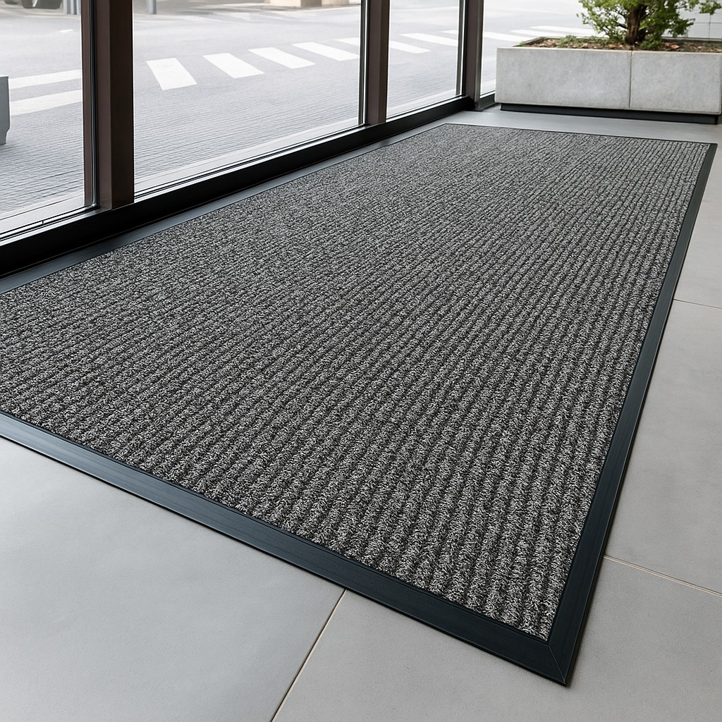 Tấm thảm chùi chân 3M Nomad Carpet Matting lấy bụi giữ nước chống trơn trượt sản xuất theo yêu cầu và bo viền cao su 3M3100 HNO