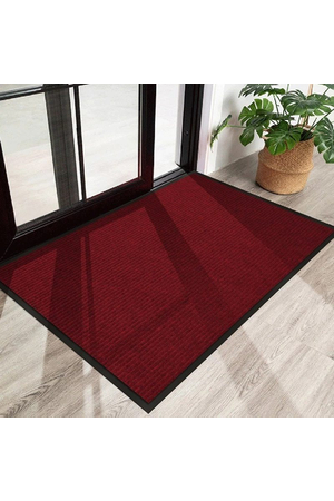 Tấm thảm chùi chân siêu sạch cao cấp Triline tấm màu đỏ đô HA-TRLT002B-HNO