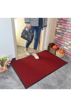 Tấm thảm chùi chân siêu sạch cao cấp Triline tấm màu đỏ đô CK-TRLT003B-HMO