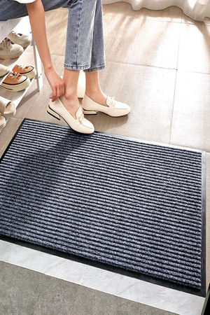 Tấm thảm chùi chân siêu sạch cao cấp Triline tấm màu xám HA-TRLT002A-HNO