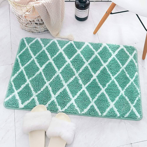 Thảm chùi chân sợi len siêu mềm thấm hút tốt ROOMRUSH- hình thoi