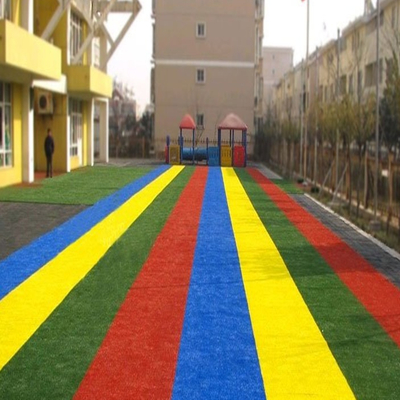 Thảm cỏ nhân tạo sân vườn màu xanh đỏ vàng cao 20mm loại PN-25BRY HMN