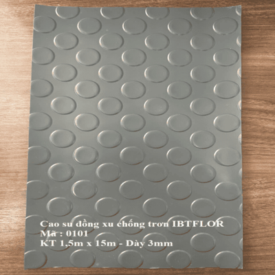 THẢM CUỘN VINYL CAO SU NÚT TRÒN 1.5M x 15M - TH.VINYL.HNM