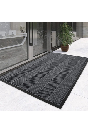 Tấm thảm dậm chân nỉ đế cao su 3M dòng UNILINE kiểu xương cá siêu sạch cao cấp bo viền cao su LV-3MUNILINE HNO