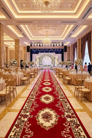 Thảm dẫn đường trang trí tạo điểm nhấn trong hội trường và nhà hàng tiệc cưới loại dày 10mm CK-L001 HMO