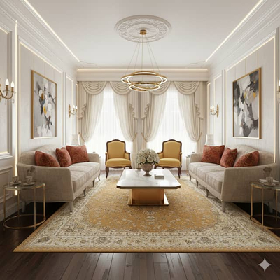 THẢM DỆT PHÒNG KHÁCH CỔ ĐIỂN GM-SILENT.N-2330RO.HN