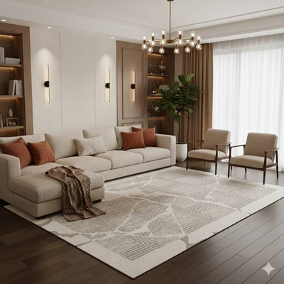 THẢM DỆT PHÒNG KHÁCH HIỆN ĐẠI GM-MOKA-L-2707IV.HN