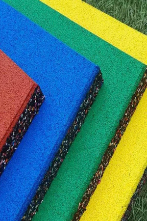 Thảm gạch cao su phòng Gym KT 50cmx50cm - 1mx1m bề mặt màu trơn ML-RUBBER 006