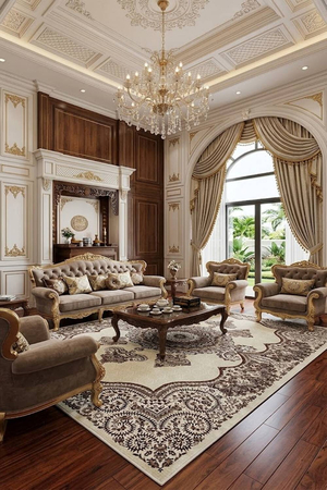 Thảm trang trí cổ điển dòng Thổ Nhĩ Kỳ cao cấp NLO-ROMEO R0055 HNM