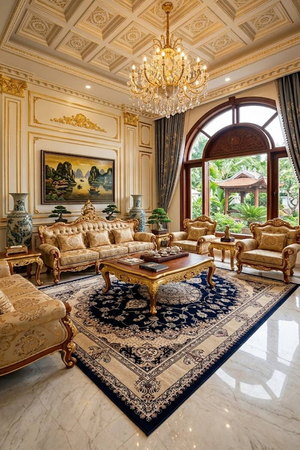 Thảm trang trí cổ điển dòng Thổ Nhĩ Kỳ cao cấp NLO-ROMEO R0076 HNM