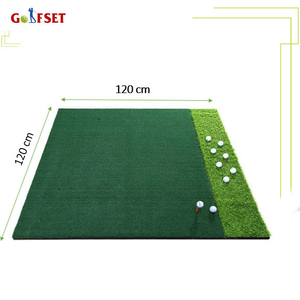 Thảm Swing Golf kích thước 120x120cm Tặng Kèm 2 Tee, Thảm Phát Bóng Golf 2D