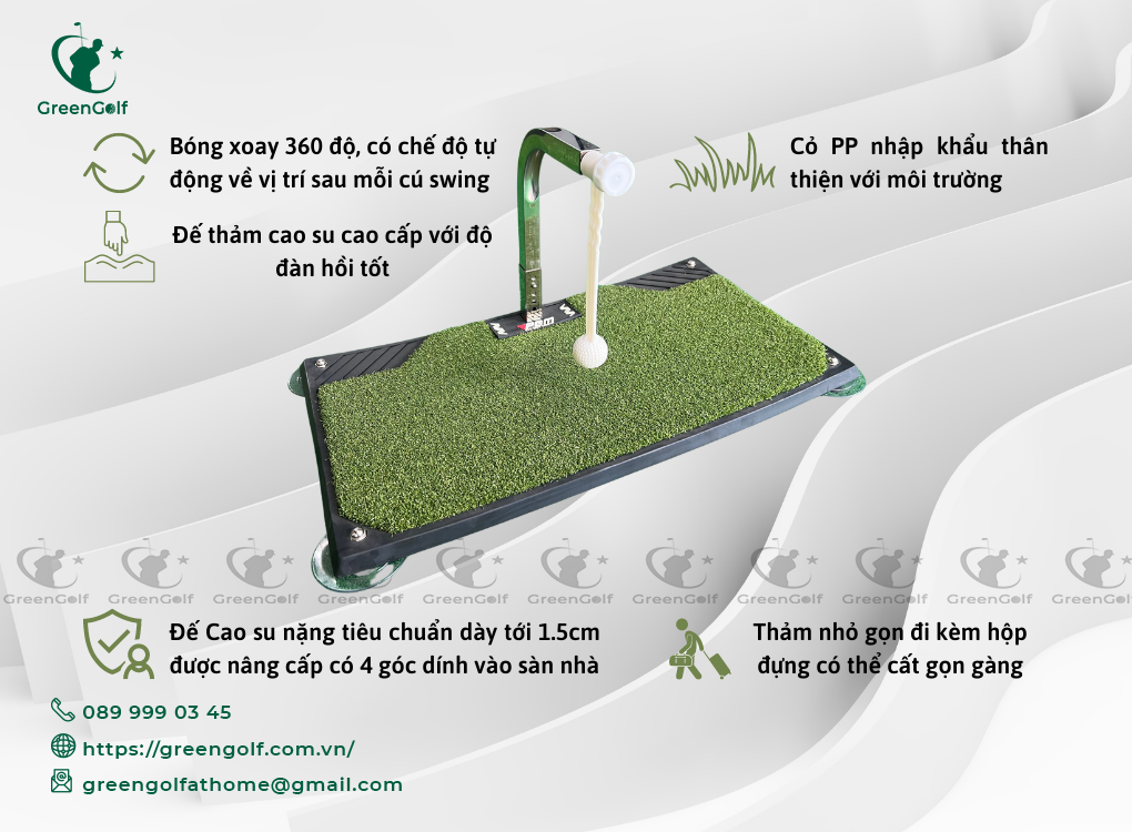 THẢM TẬP GOLF SWING XOAY 360° - PGM HL005