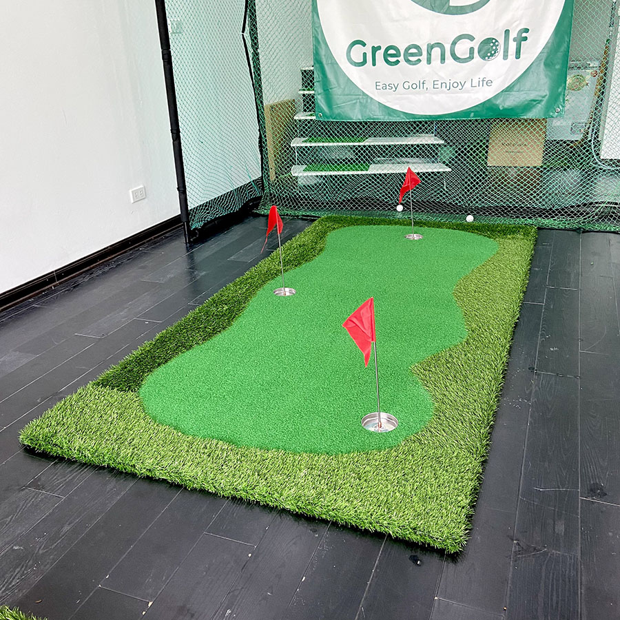 Thảm Tập Putt Golf Tại Nhà Kích Thước 1.25M x 2.6M/ Tặng kèm 3 Bóng Golf