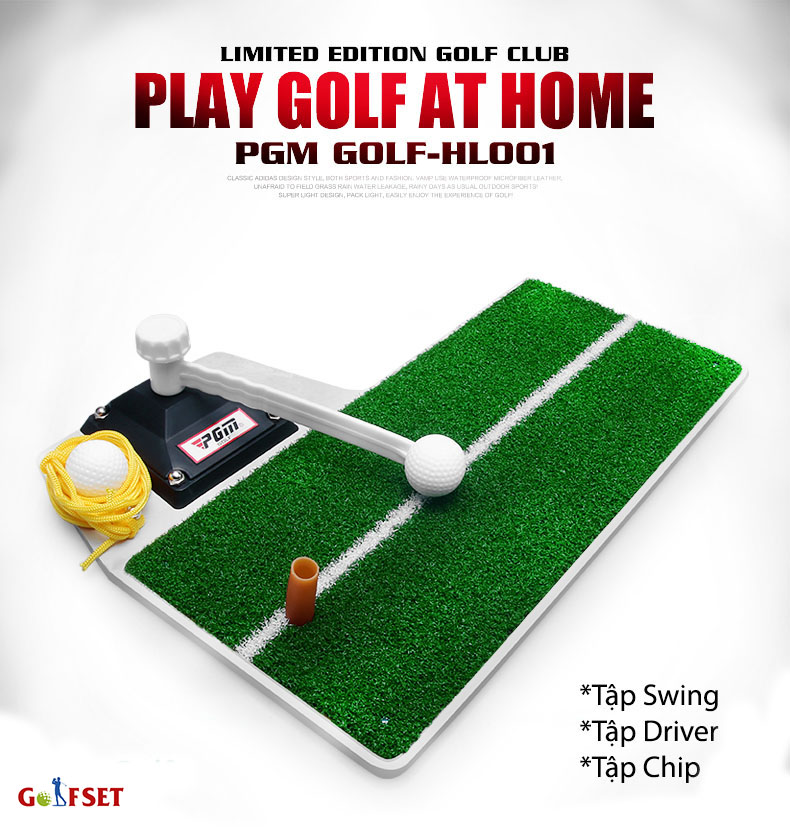 Thảm Tập Swing Golf 360 độ Green Power / Thảm Tập Golf 3 Trong 1 PGM HL001