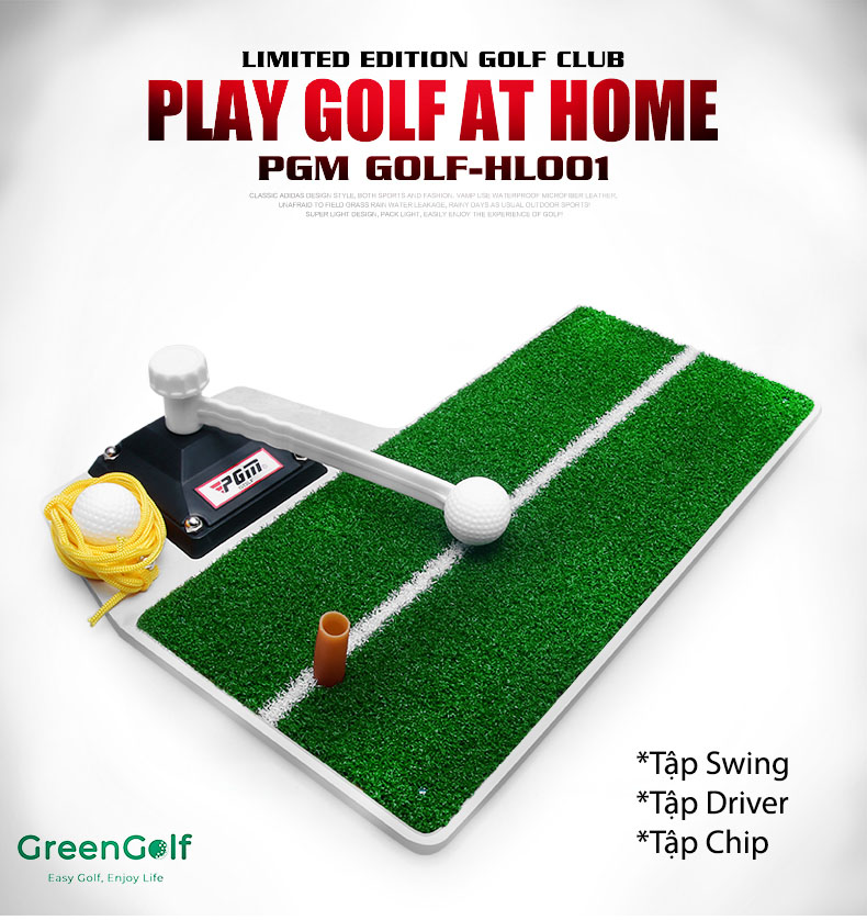 Thảm Tập Swing Golf 3 Trong 1 - Thảm Green Power