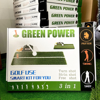 3 In 1 Golf Swing Practice Mat - Green Power 360