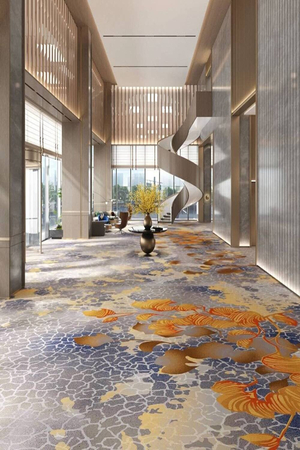 Thảm trải sàn axminster 7x7 mã AM77 dòng thảm sang trọng cho khách sạn 5 sao