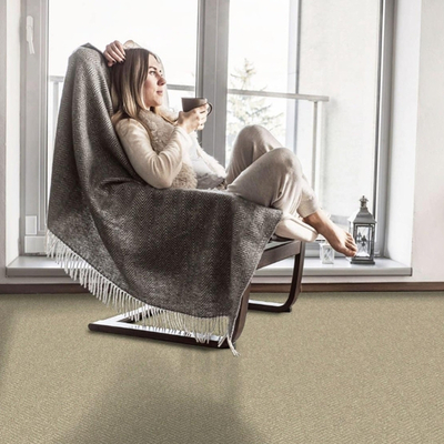 Thảm trải sàn cuộn lông xù hoạ tiết cao cấp sợi thẳng Cut Pile dày 12mm QM-CA6H HNO