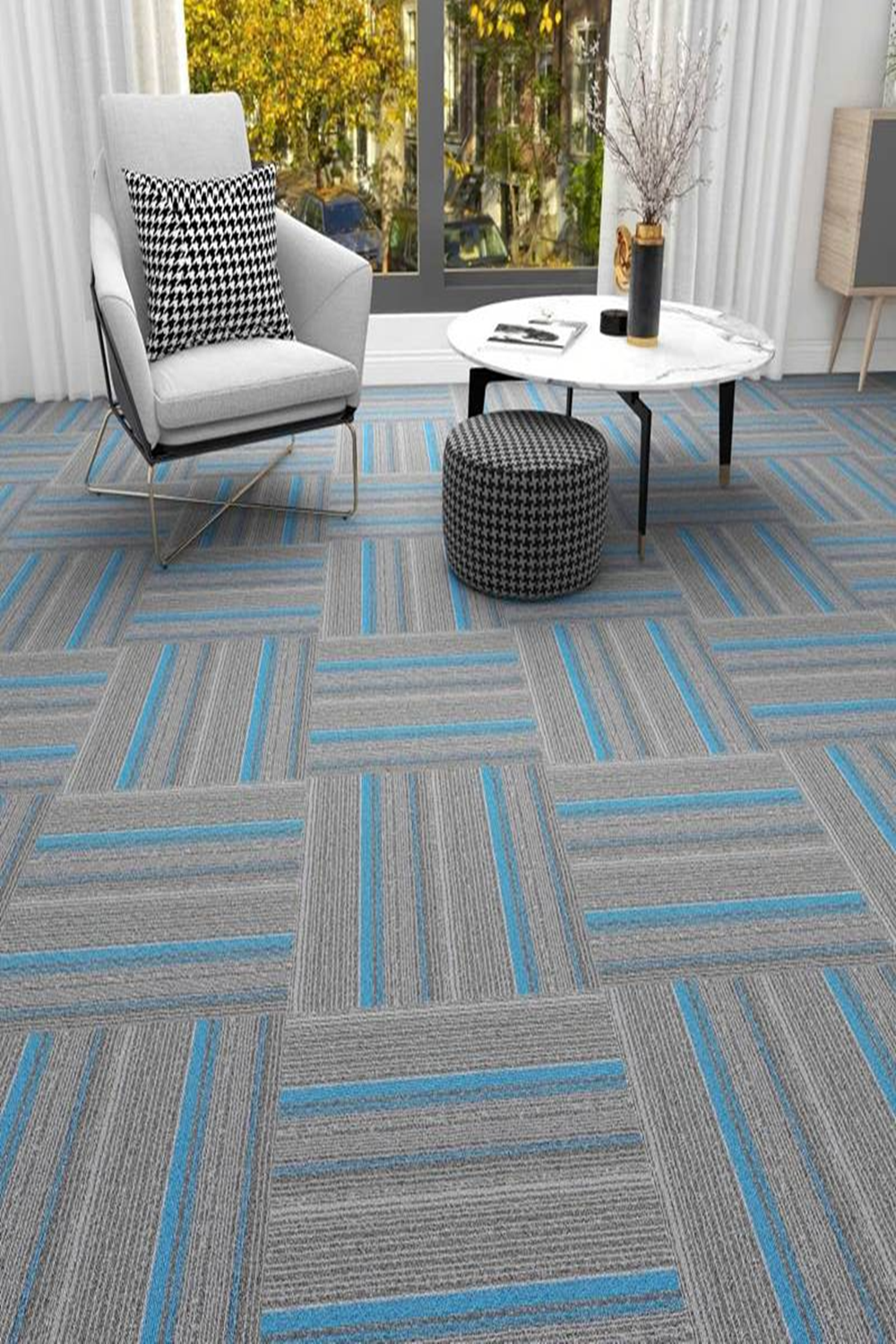 Thảm trải sàn gạch đế cao su PVC KT 50cmx50cm THC-LINOFQ 2902 HNM