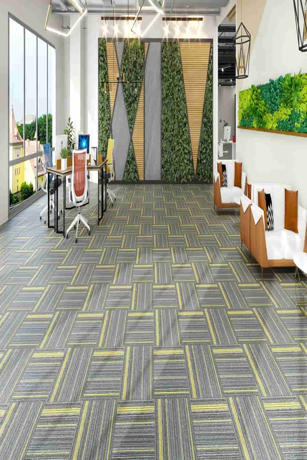 Thảm trải sàn gạch KT 50cm x 50cm kẻ sọc TTL-KINGCOLOR 01 HNO