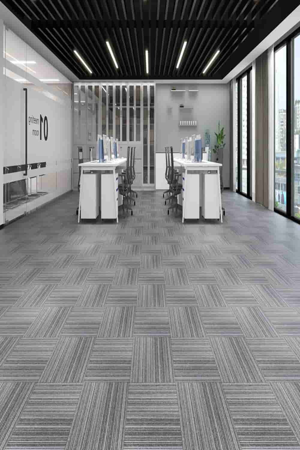 Thảm trải sàn gạch KT 50cm x 50cm kẻ sọc TTL-KINGCOLOR 05 HNO