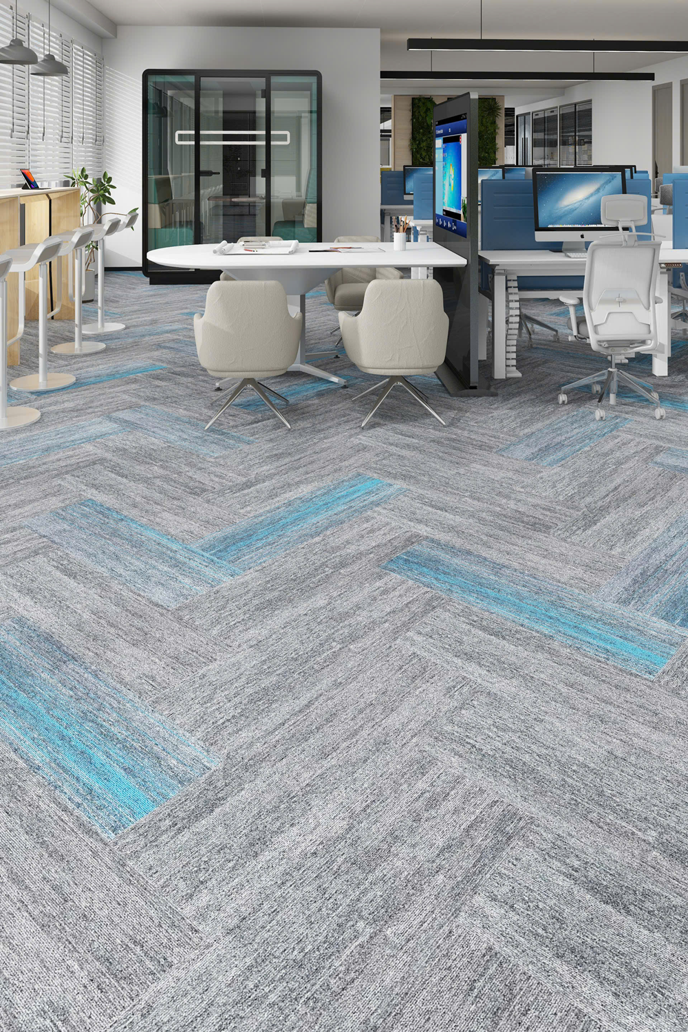 Thảm trải sàn tấm cao cấp KT 33.33cmx100cm THC-LINOGILTER 01 HNM