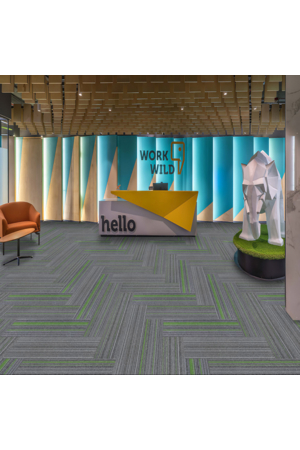 Thảm trải sàn tấm đế cao su PVC KT 25cmx100cm GOM-MELODYFOREST 02 HNM