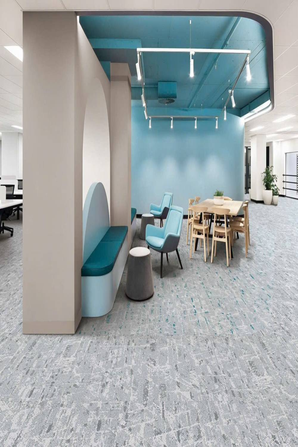 Thảm trải sàn tấm KT 60cmx60cm sợi nylon cao cấp dày 9mm HCO-LUMINA 04 HNO