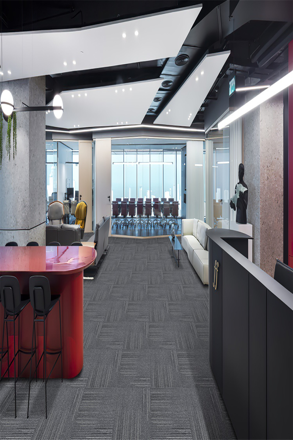 Thảm trải sàn gạch đế cao su PVC KT 50cmx50cm HCO-LINOSKYLINE 02 HNM