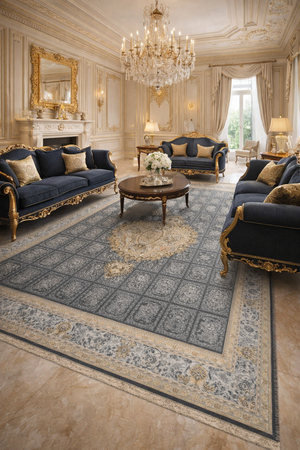 Thảm trang trí Ba Tư sang trọng nhập khẩu từ Iran HLO-FLAMENCO F4525 HNO