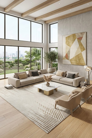 Thảm trang trí hiện đại HLO-AURA NY3002A HNO