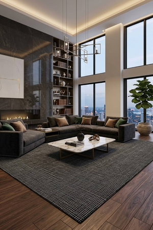 Thảm trang trí hiện đại phá cách HLO-BELLA BLK8014B HNO